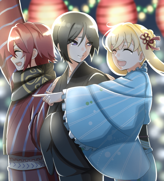 夏祭りではしゃぐ藤四郎#1（とうらぶ）