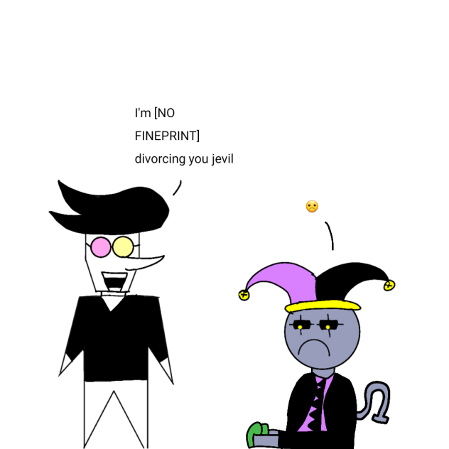 Spamton is divorcing jevil