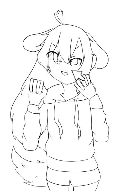 むにゅっ！　線画