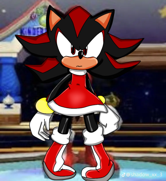 Shadow in Amy's dress