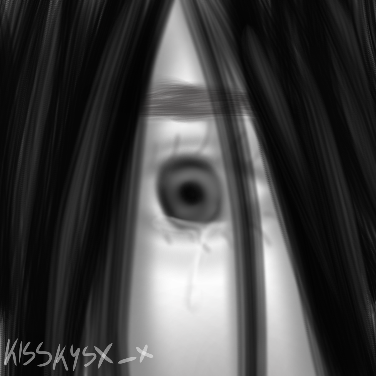 crying eye[Just testing pens xd] - ibisPaint