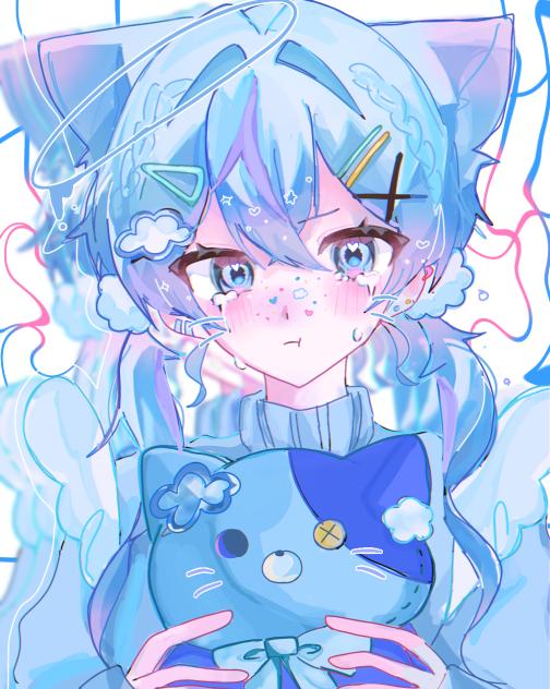 と*ん様 一点もの　ぱたとぅ　直筆イラスト　No.0004　〜夢で会いましょう〜 🩵☁️ - ibisPaint