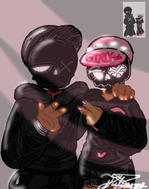 Skull dude and Skully pt. 1 (redraw)