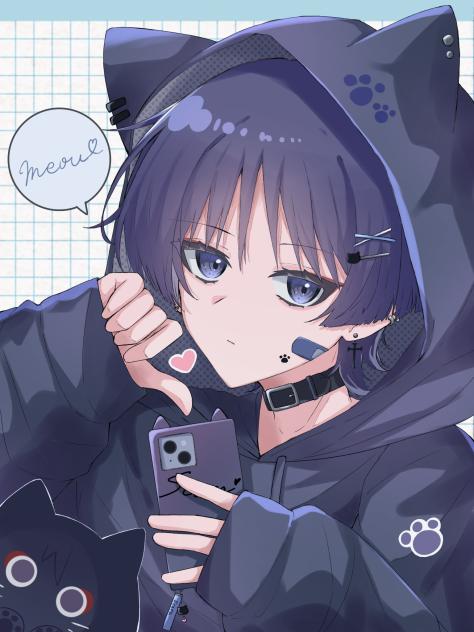 猫耳パーカー放浪者🐈‍⬛💙