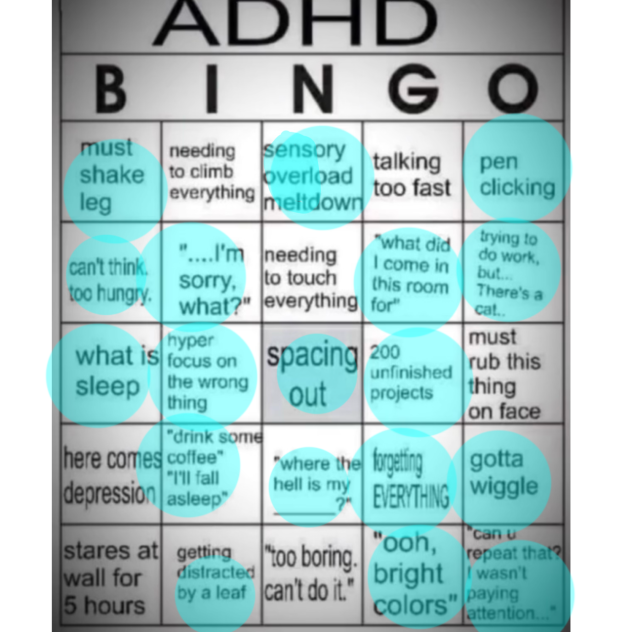 ADHD bingo
