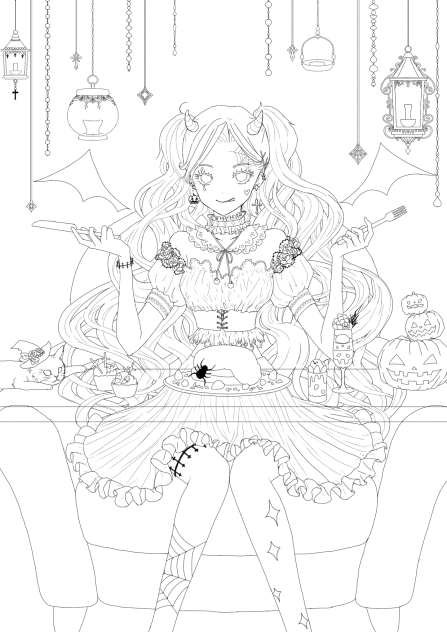 【線画】Halloween