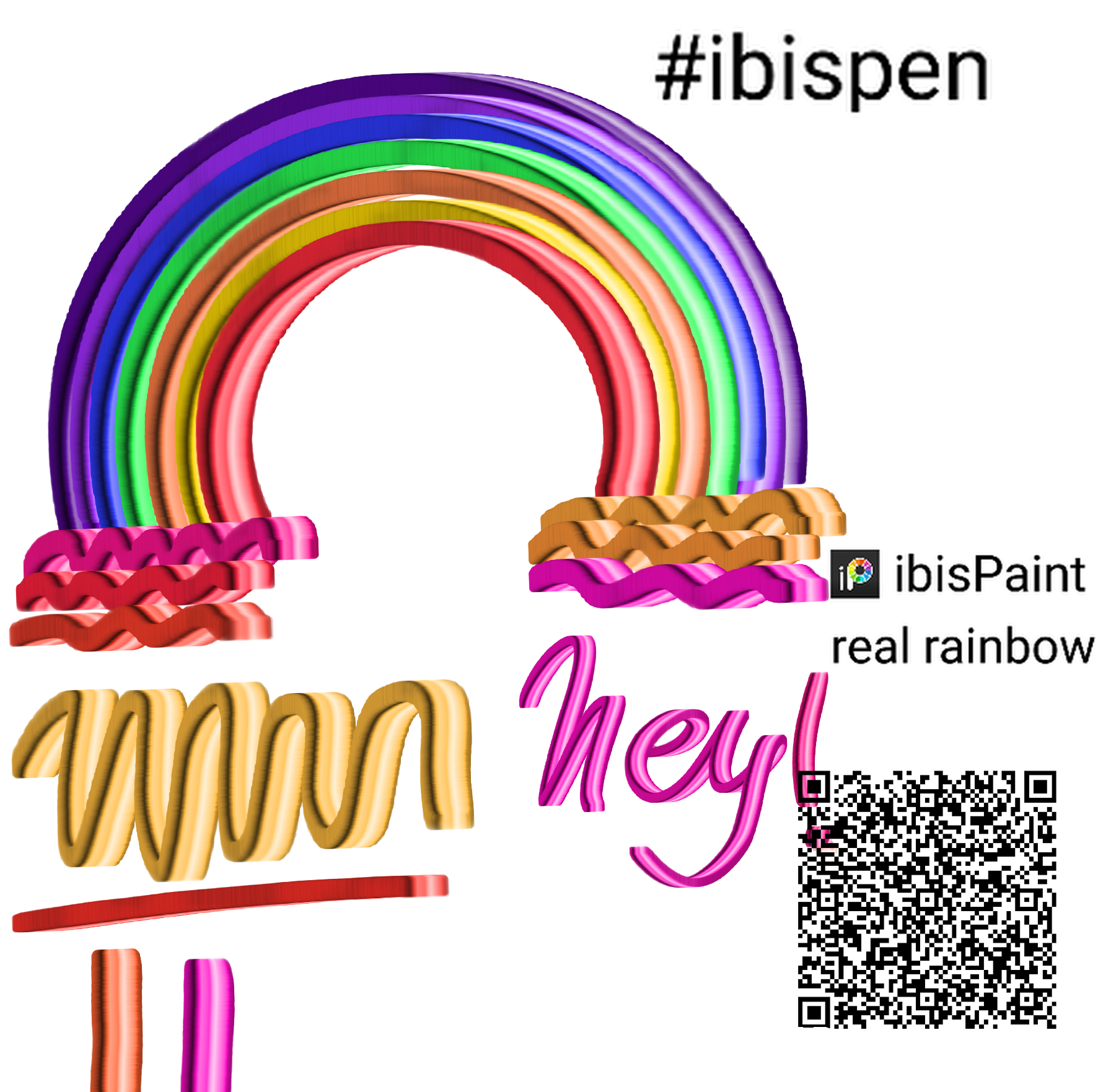 3d rainbow brush - ibisPaint