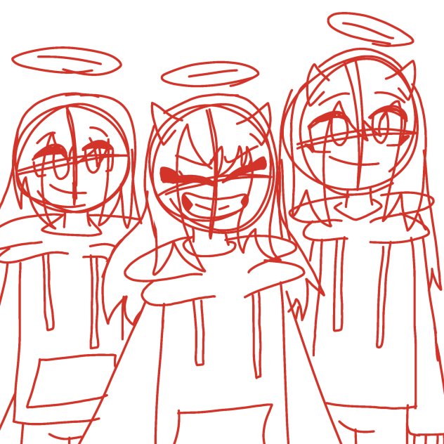 Hoodie trio (sketch)
