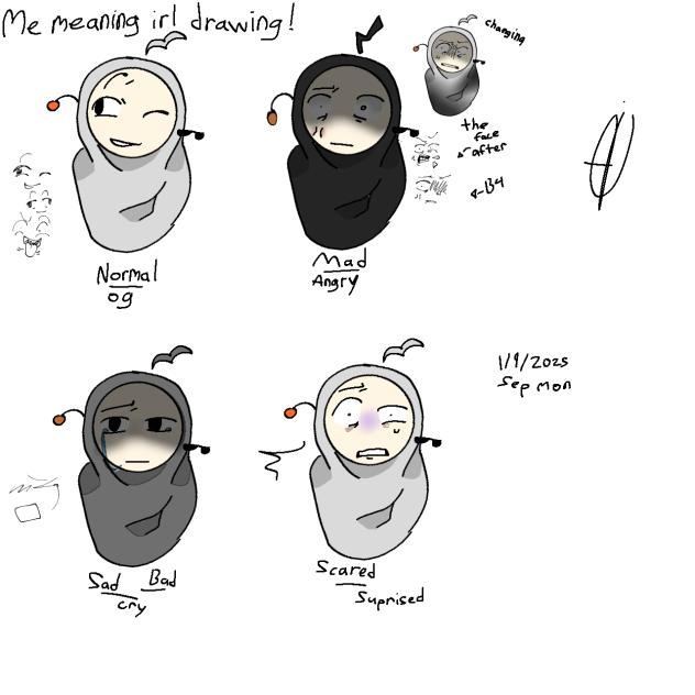 Emotions of myself drawing!