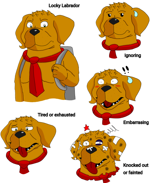 Locky Labrador emotions
