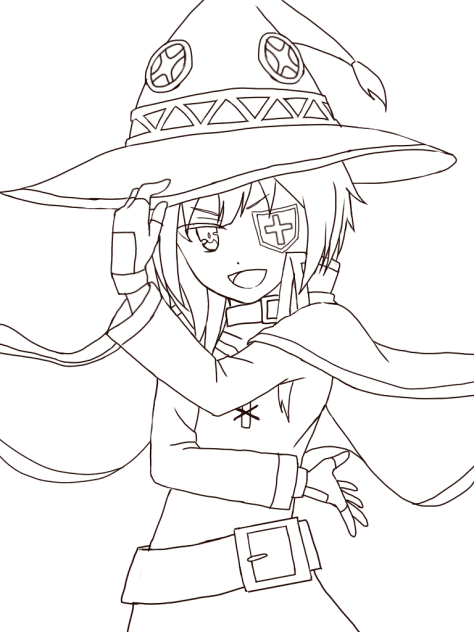 めぐみん【ぬり絵】