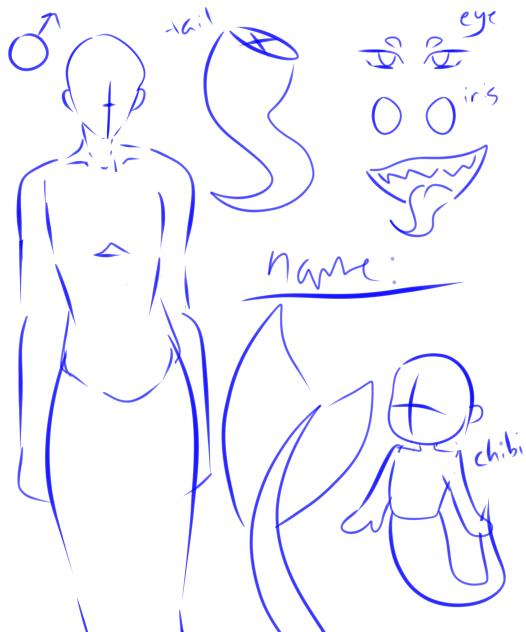 Male merman-siren base