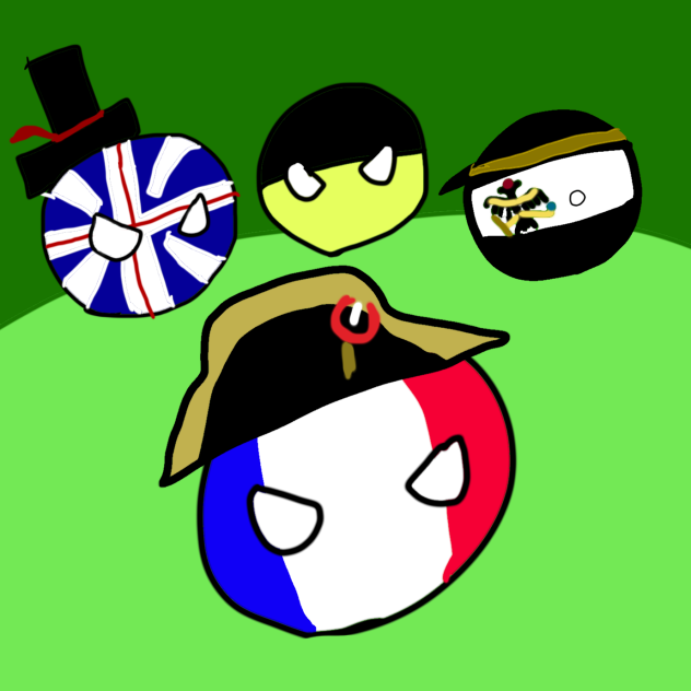 フランス、イギリス、オーストリア、プロイセン　ポーランドボール