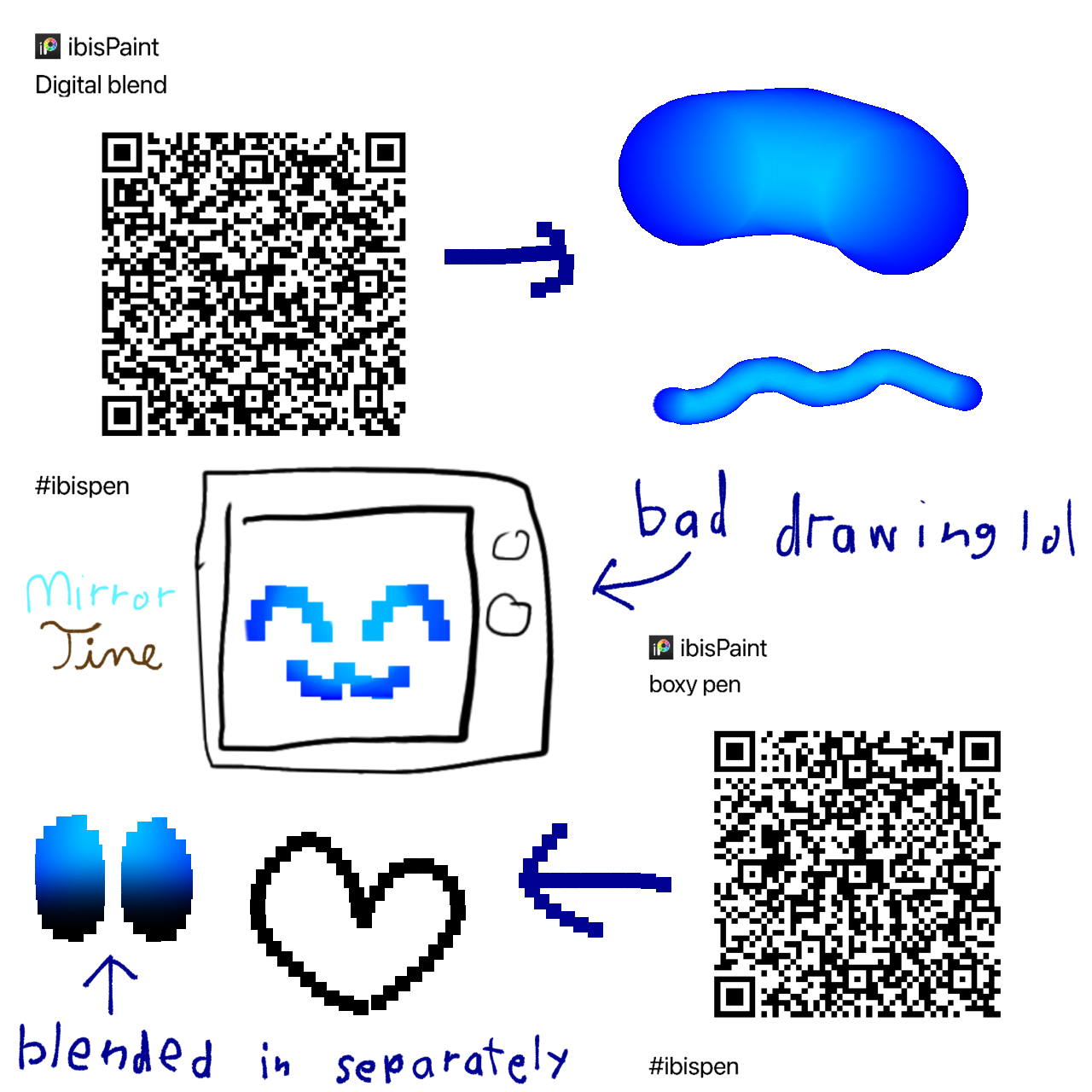 Digital Blend and Boxy Pen - ibisPaint