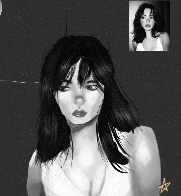 grey scale women - ibisPaint