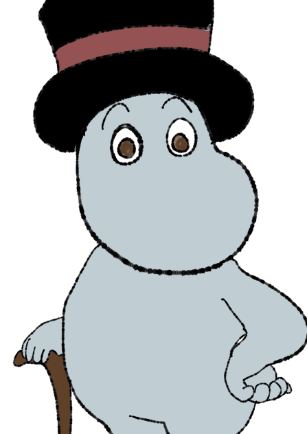 ムーミンパパを描いてみた