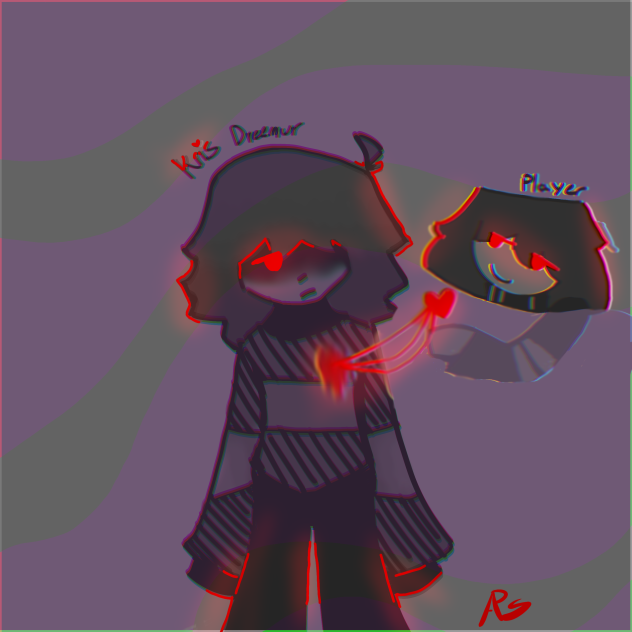 Kris and player (rendered)