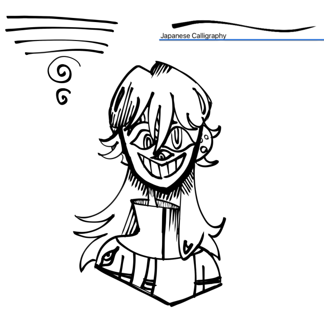 Japanese calligraphy test