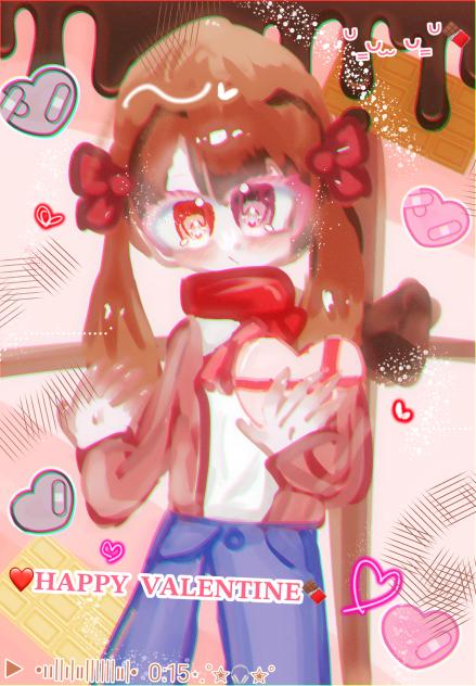 ⸝⸝⸝🫶🏻HappyValentineイラスト❤️ྀི🤎ྀི🍫