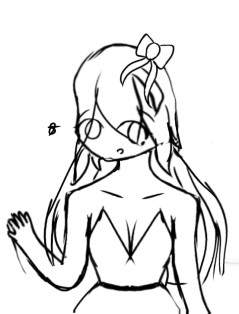 A Girl in a Nice Dress Sketch