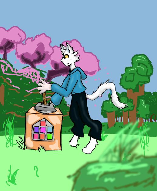 A Mystycat in its natural habitat fanart
