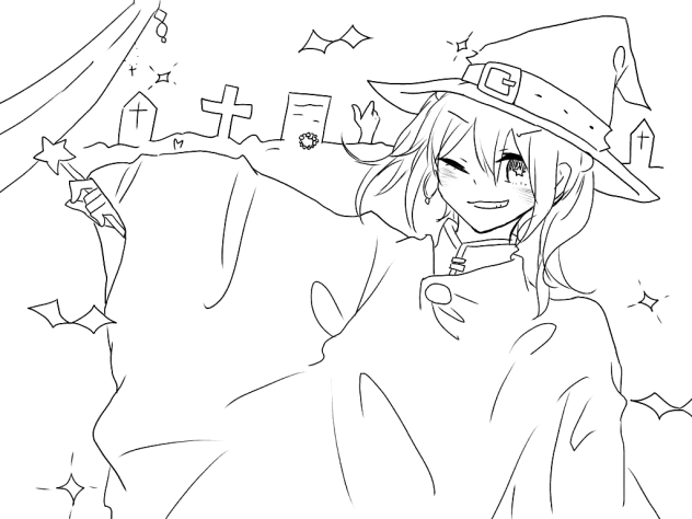 ハロウィーン 【線画】