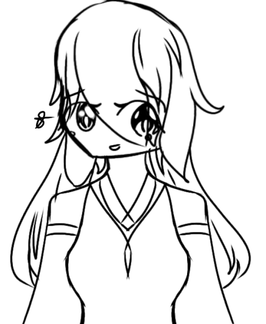 Girl Looking to the Side Sketch