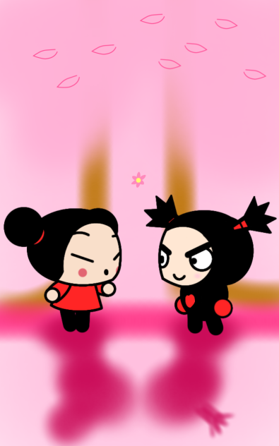 Pucca y Garu día de los cerezos.