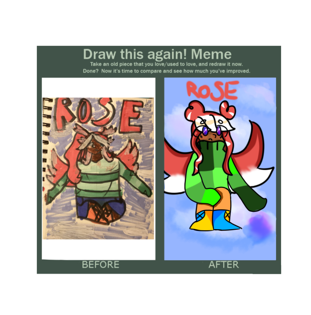 An Oc drawing from 2022 remade