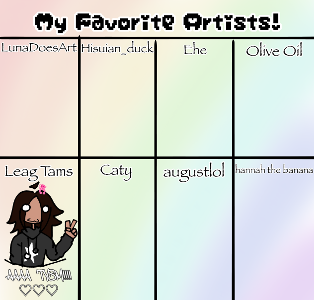 Candi's Fav Artists!!