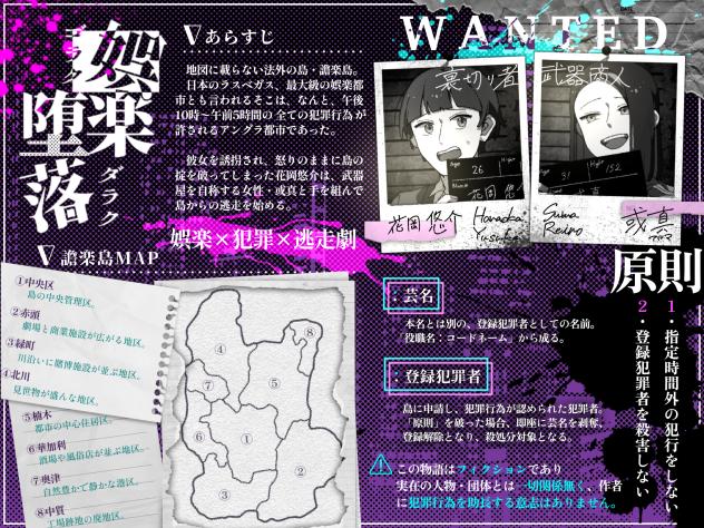 『娯楽堕落』創作紹介シート