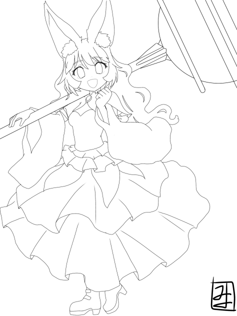 魔法の杖❓Magic wand❓Line art