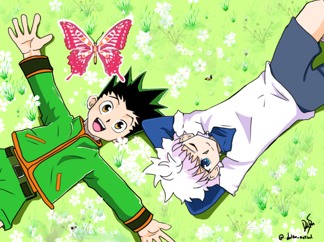 Gon and Killua chillin