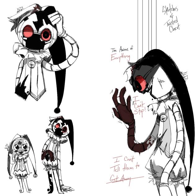 sketches of Chicot the Clown