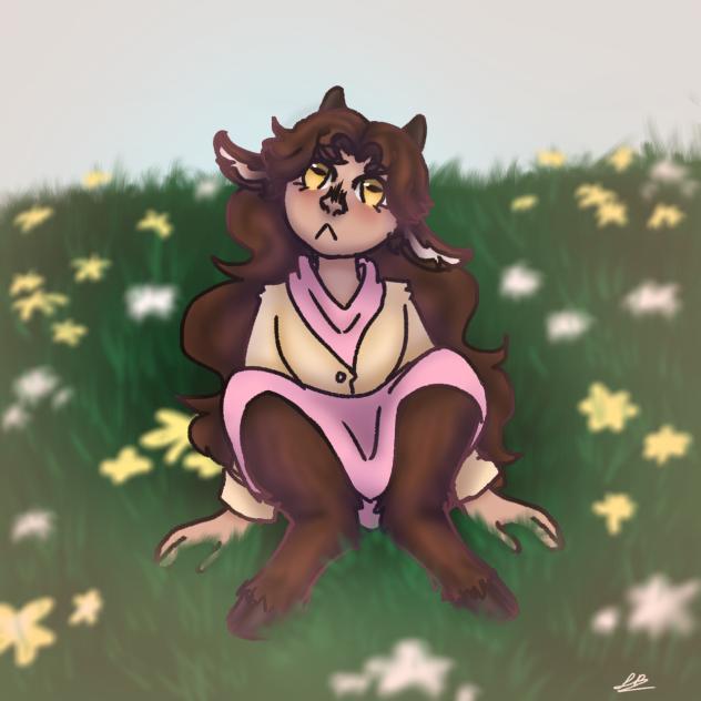 Hybrid goat girl