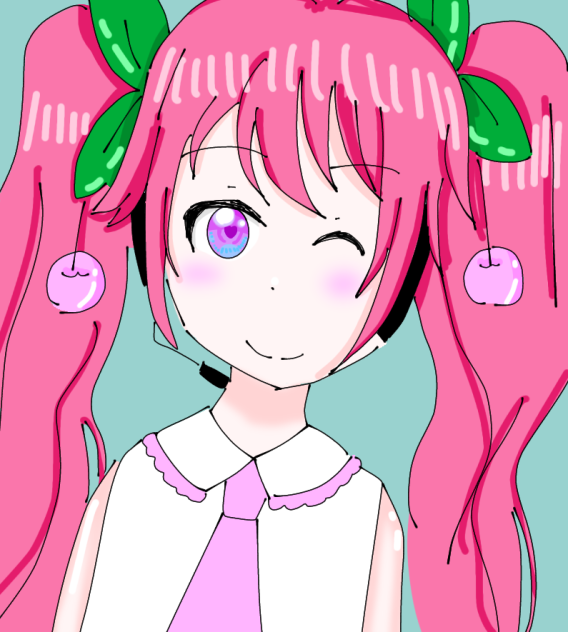 桜ミクちゃんかいてみた！
