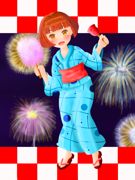 お祭り、楽しいー！