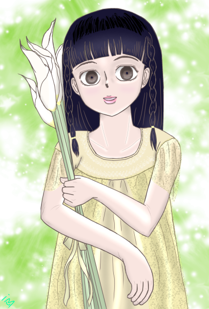 少女と花＊カラー