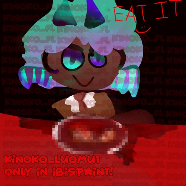 Blood warning! Eat it eat it (Oc art!)