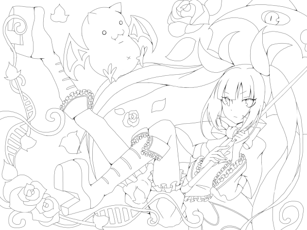 レイチェル アルカード 線画