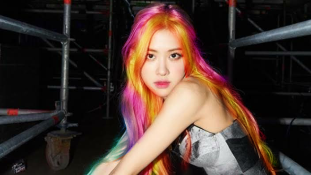 rose beautiful rainbow hair colour