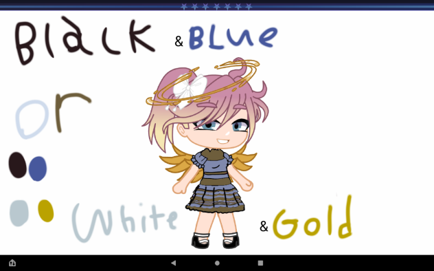 Black & Blue or White & Gold.