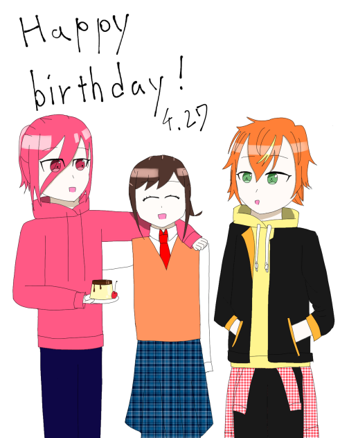 我はぴばイラスト