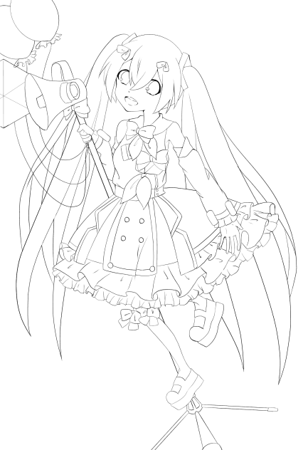 マジカルミライ 線画