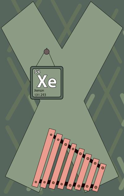 Letter X for xylophone and Xenon