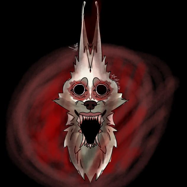 creepy wolf