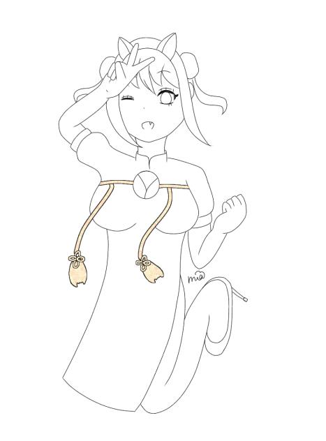 猫美(マオ・メイ) 線画