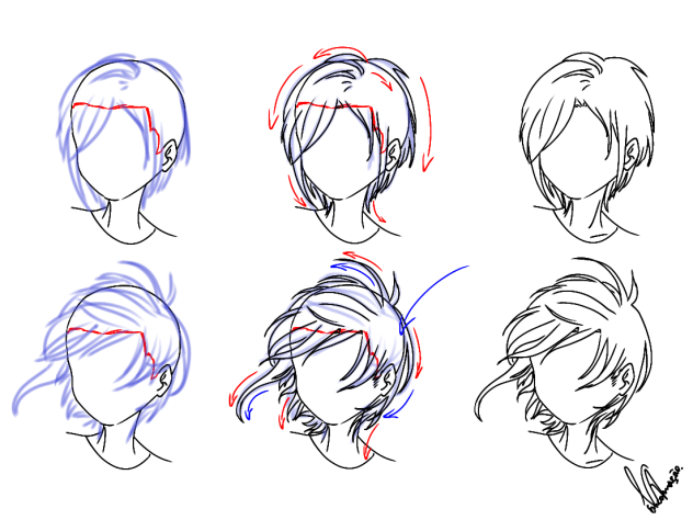 Tutorial cabelo masculino - ibisPaint
