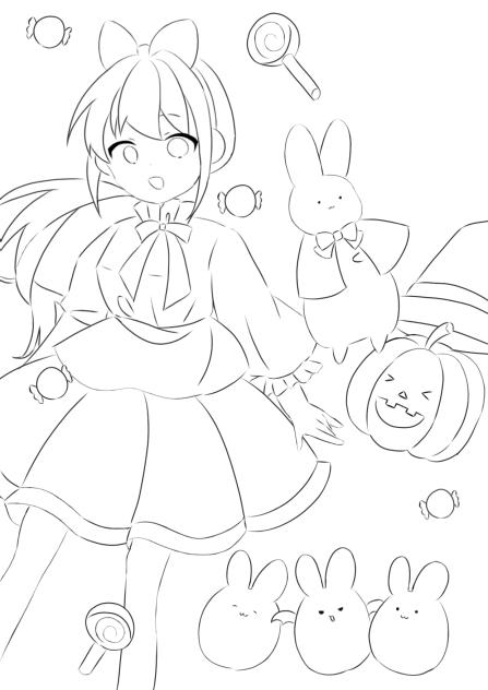 HAPPY HALLOWEEN!!　(線画)