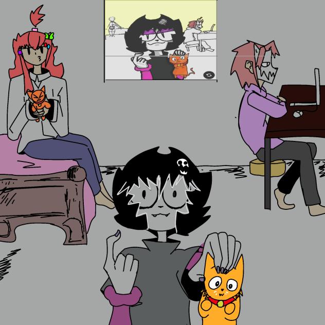 Redraw(This is my cat and my homie)